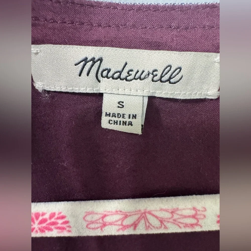 MADEWELL Scoopneck Tank Mini Dress‎ in Rainbow Stripe Women’s Size Small